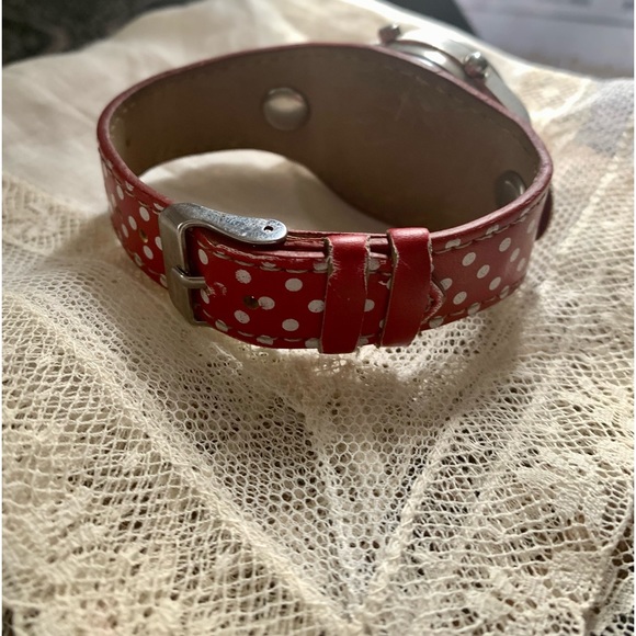 Vintage Red & White Polka Dot Betty Boop Stainless Steel Ladies Watch Jewelry - Picture 4 of 14
